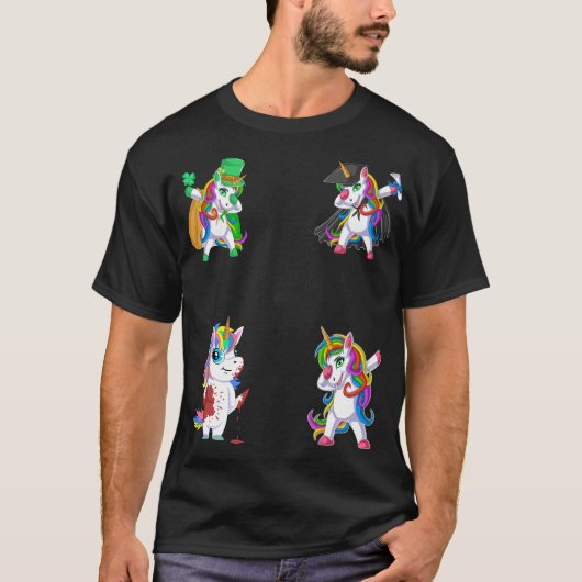 dabbing unicorns t-shirt (Voorkant)