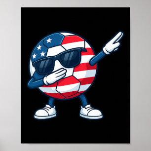 Dabbing Voetbal Amerikaans Ll Jongens Mannen Vrouw Poster