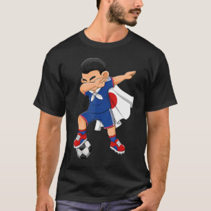 Dabbing Voetbal Boy Japan Football Vlag Kinder T-shirt