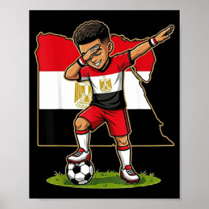 Dabbing Voetbal Egypte Jersey Jongen Egyptenaren J Poster