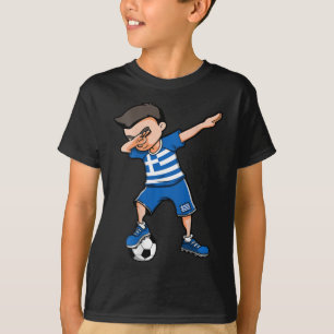 Dabbing Voetbal Jongen Griekenland Jersey Griekse  T-shirt