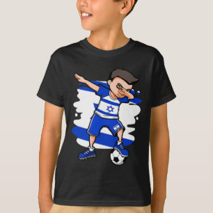Dabbing Voetbal Jongen - Israël Jersey Israël Voet T-shirt