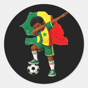 Dabbing Voetbal Senegal Truitje Senegalese Jongens Ronde Sticker