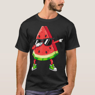 Dabbing Watermeloen Zonnebril Zomer Tropisch Fruit T-shirt