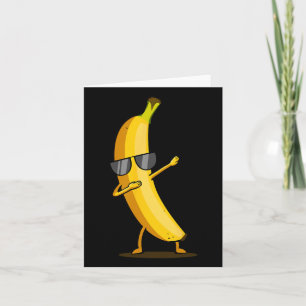 Dabbing Yellow Banana - Dab Funny Dancing Fruit Kaart