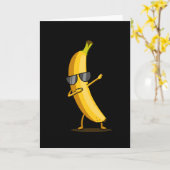 Dabbing Yellow Banana Dab Funny Dansling Fruit Kaart (Gele Bloem)