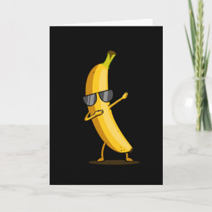 Dabbing Yellow Banana Dab Funny Dansling Fruit Kaart