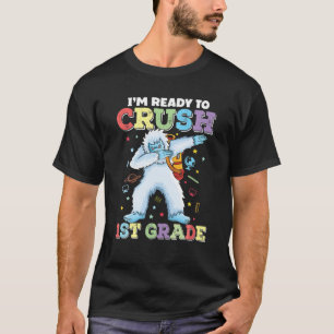 Dabbing Yeti Crushing 1st graad 1e dag van de acht T-shirt