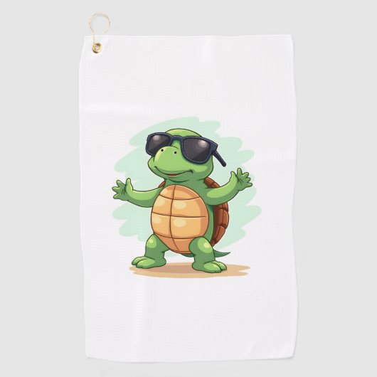 Dabbing Zee Turtle Dierenvriend Save the Turtles T Golfhanddoek (Voorkant)