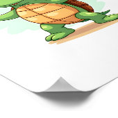 Dabbing Zee Turtle Dierenvriend Save the Turtles T Poster (Hoek)