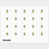 Dabbing Zee Turtle Dierenvriend Save the Turtles T Ronde Sticker (Vel)