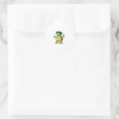 Dabbing Zee Turtle Dierenvriend Save the Turtles T Ronde Sticker (Tas)