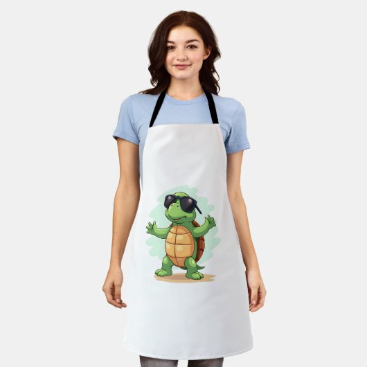 Dabbing Zee Turtle Dierenvriend Save the Turtles T Schort (Gedragen)