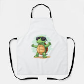 Dabbing Zee Turtle Dierenvriend Save the Turtles T Schort (Voorkant)