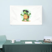 Dabbing Zee Turtle Dierenvriend Save the Turtles T Spandoek (Beurs)
