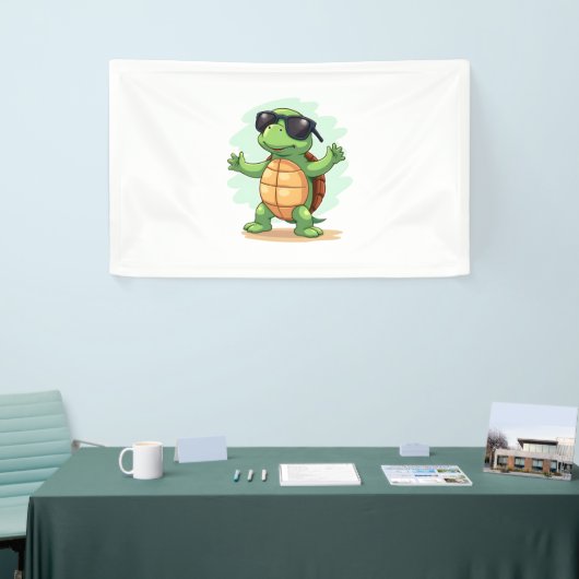 Dabbing Zee Turtle Dierenvriend Save the Turtles T Spandoek (Beurs)