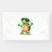 Dabbing Zee Turtle Dierenvriend Save the Turtles T Spandoek (Horizontaal)
