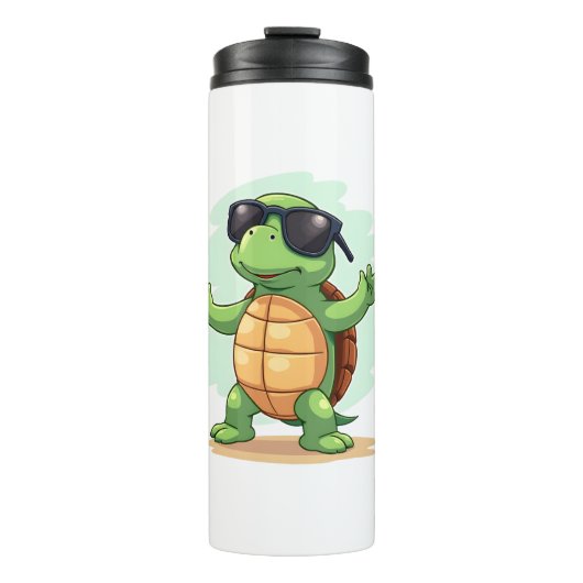 Dabbing Zee Turtle Dierenvriend Save the Turtles T Thermosbeker (Voorkant)