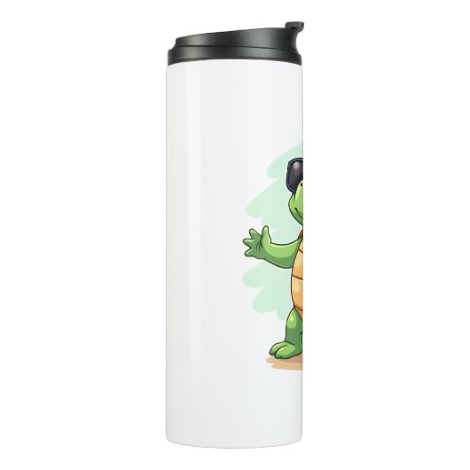 Dabbing Zee Turtle Dierenvriend Save the Turtles T Thermosbeker (Gedraaid links)