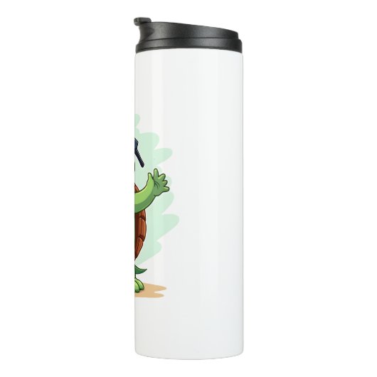 Dabbing Zee Turtle Dierenvriend Save the Turtles T Thermosbeker (Geroteerd rechts)