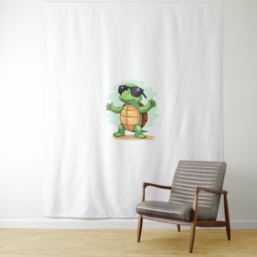 Dabbing Zee Turtle Dierenvriend Save the Turtles T Wandkleed (In situ)