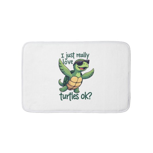 Dabbing Zee Turtle Ik hou gewoon echt van Turtles  Badmat (Voorkant)