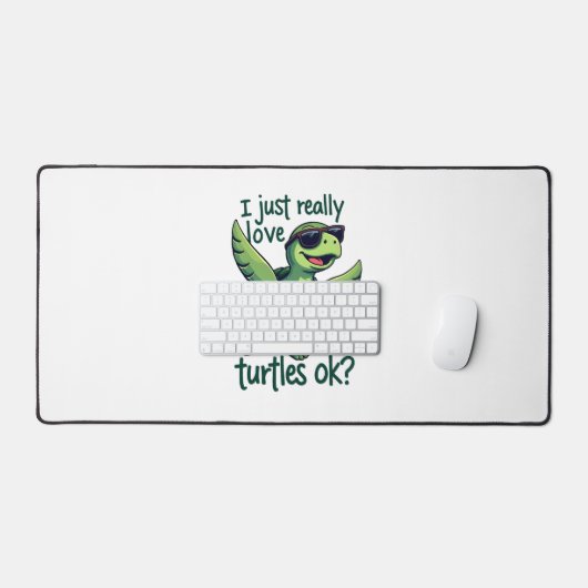 Dabbing Zee Turtle Ik hou gewoon echt van Turtles  Bureaumat (Keyboard & Muis)