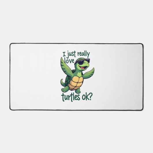 Dabbing Zee Turtle Ik hou gewoon echt van Turtles  Bureaumat (Voorkant)