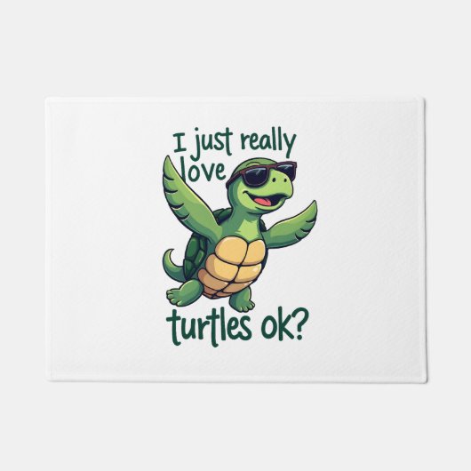 Dabbing Zee Turtle Ik hou gewoon echt van Turtles  Deurmat (Voorkant)