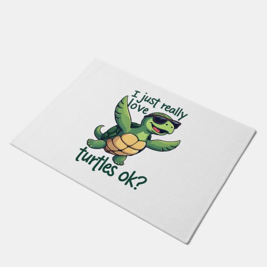Dabbing Zee Turtle Ik hou gewoon echt van Turtles  Deurmat (Schuin)