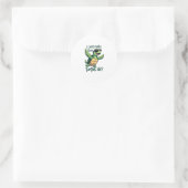 Dabbing Zee Turtle Ik hou gewoon echt van Turtles  Ronde Sticker (Tas)