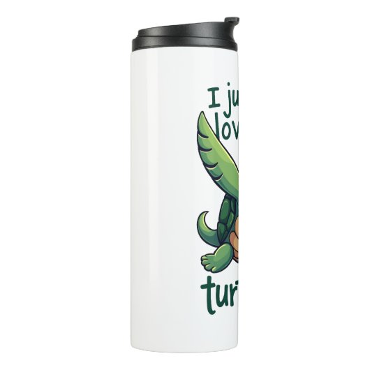 Dabbing Zee Turtle Ik hou gewoon echt van Turtles  Thermosbeker (Gedraaid links)