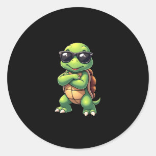 Dabbing Zeeschildpad Dierenvriend Red De Schildpad Ronde Sticker