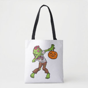 Dabbing Zombie Halloween Dab Funny Gift design Draagtas