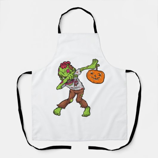 Dabbing Zombie Halloween Dab Funny Gift design Schort (Voorkant)