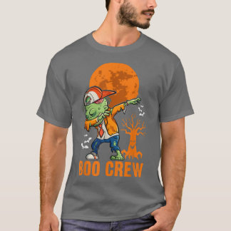 Dabbing Zombie, Halloween, Oranje maan, Boo Crew T T-shirt