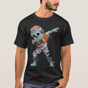 Dabbing Zombie Mummie Voetbal Halloween Voetbal T-shirt