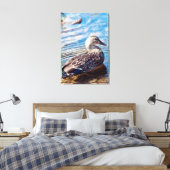 Dabbling Ripples Canvas Afdruk (Insitu (Slaapkamer))