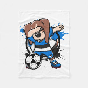 Dabende Beagle Hond Estland Voetbalfans Jersey Voe Fleece Deken