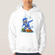 Dabende Kerstman - Blauwe en Zilveren Sneeuwvlok K