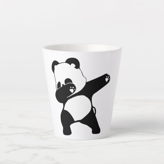 Dabende Panda  Latte Mok (Voorkant)