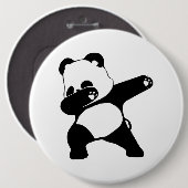 Dabende Panda Ronde Button 6,0 Cm (Voorkant /achterkant)