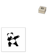 Dabende Panda Rubberstempel (Gestempeld)