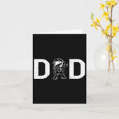 Dabende Ruimtevaarder Papa Vader Outer Space Plane Kaart (Gele Bloem)