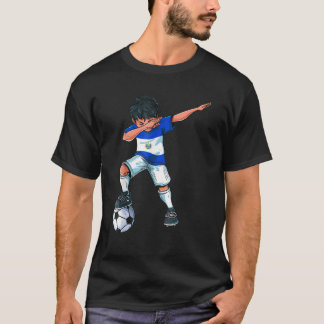 Dabende Voetbaljongen El Salvador Salvadoraanse Vo T-shirt