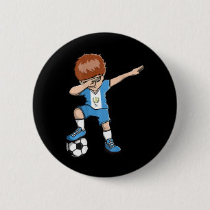 Dabende Voetbaljongen Guatemala Jersey Guatemaltee Ronde Button 5,7 Cm