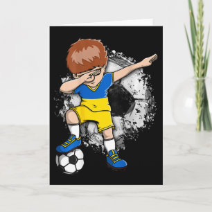 Dabende Voetbaljongen - Oekraïense tenue Oekraïens Kaart