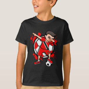 Dabende Voetbaljongen Trinidad En Togo Voetbal Lie T-shirt
