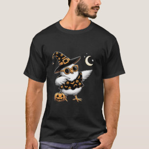 Dabing kip Halloween pompoen kuiken of behandelen T-shirt