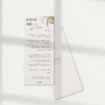 D'Abord Nous Dînons Tropical Floral Menu Mariage<br><div class="desc">Un menu mariage frais. Doté d'une calligraphie moderne et d'une typographie serif élégante, il présente un aspect chic et une aquarelle illustrant la verdure tropicale et les fleurs aux couleurs pastel. Si vous avez besoin d'aide ou si vous avez des questions, veuillez me contacter (Maria) en utilisant le bouton de...</div>